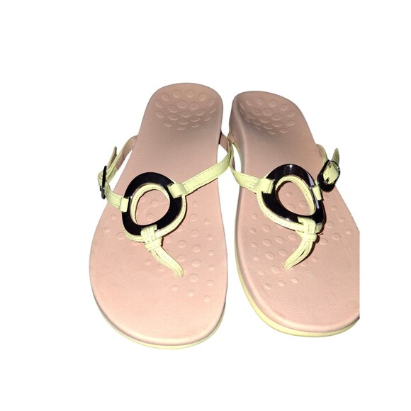 Vionic Karina Women Shadow Lime Slide Thong Post Comfort Orthotic Sandal Size 9 - Picture 5 of 16